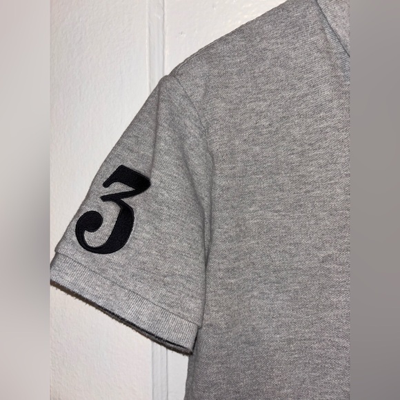 Polo Ralph Lauren Slim Fit Big Pony Shirt Short Sleeve Size Small Gray Solid - Picture 5 of 6